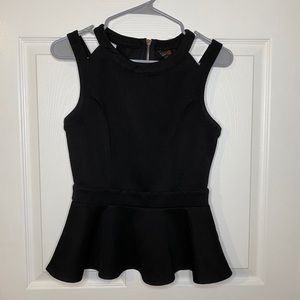 G By Guess Peplum Sleeveless Dress Shirt